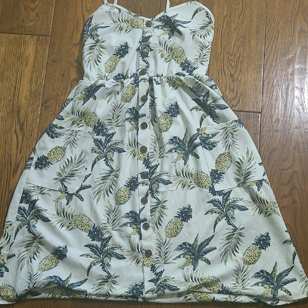 Tropical Pineapple Print Dress P2P21